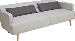 SalesFever Schlafsofa »Malmö - Komfortabler 2,5-Sitzer inklusive Zierkissen« mit Schlaffunktion, Breite 214 cm