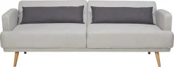 SalesFever Schlafsofa »Malmö - Komfortabler 2,5-Sitzer inklusive Zierkissen« mit Schlaffunktion, Breite 214 cm