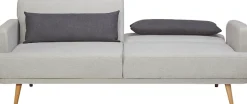 SalesFever Schlafsofa »Malmö - Komfortabler 2,5-Sitzer inklusive Zierkissen« mit Schlaffunktion, Breite 214 cm