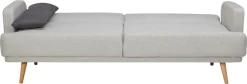 SalesFever Schlafsofa »Malmö - Komfortabler 2,5-Sitzer inklusive Zierkissen« mit Schlaffunktion, Breite 214 cm