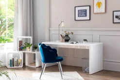 SalesFever Schreibtisch »Malmö Arbeitsplatz Deluxe: Der Schreibtisch« Weiß hochglanz lackiert