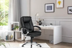 SalesFever Schreibtisch »Malmö Arbeitsplatz Deluxe: Der Schreibtisch« Weiß hochglanz lackiert