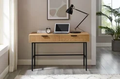 SalesFever Schreibtisch »Visby Design-Schreibtisch für effizientes Arbeiten« Eiche Echtholzfurnier