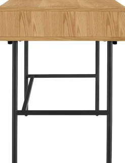 SalesFever Schreibtisch »Visby Design-Schreibtisch für effizientes Arbeiten« Eiche Echtholzfurnier