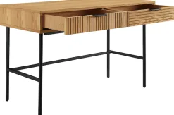 SalesFever Schreibtisch »Visby Design-Schreibtisch für effizientes Arbeiten« Eiche Echtholzfurnier