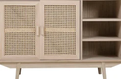 SalesFever Sideboard »Vejle Charmante Kommode für Stauraum« Charmante Kommode mit Rattan-Wiener-Geflecht Türfronten
