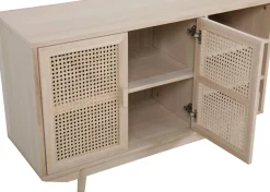 SalesFever Sideboard »Vejle Charmante Kommode für Stauraum« Charmante Kommode mit Rattan-Wiener-Geflecht Türfronten