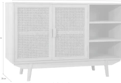 SalesFever Sideboard »Vejle Charmante Kommode für Stauraum« Charmante Kommode mit Rattan-Wiener-Geflecht Türfronten
