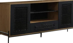 SalesFever Sideboard »York Stilvolle Kommode« Polyrattan-Kommode: Mattschwarz, stilvoll und praktisch.