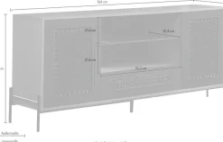 SalesFever Sideboard »York Stilvolle Kommode« Polyrattan-Kommode: Mattschwarz, stilvoll und praktisch.