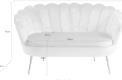 SalesFever 2-Sitzer »Clam Komfort-Duo-Sitz« Muscheldesign-Breite 136 cm: Pure Extravaganz
