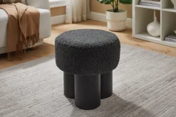 SalesFever Sitzhocker »mit Teddyfell-Sitzfläche – Großer Plüsch-Pouf« 1 Stk. tlg. Weicher Design-Hocker für Wohnzimmer & Schlafzimmer