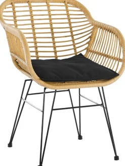 SalesFever Stuhl »Wels - Komfortabler Sitzplatz« (Set) 2 Stk.Zweier-Set: Wetterfestes Kunststoffgeflecht in Rattanoptik