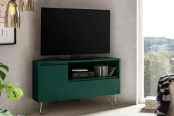 SalesFever TV-Board »Bolton Moderne TV-Eckkommode« Push to Open Funktion, Klappendämpfer, mit Kabeldurchführung