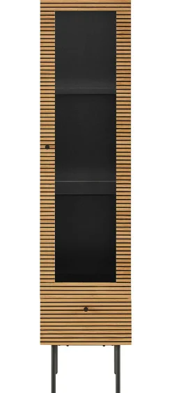 SalesFever Vitrine »Torsby Exquisite Vitrine für Stilbewusste« Eiche Echtholzfurnier