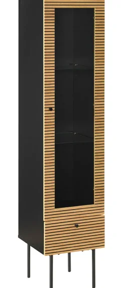 SalesFever Vitrine »Torsby Exquisite Vitrine für Stilbewusste« Eiche Echtholzfurnier