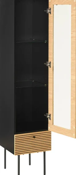 SalesFever Vitrine »Torsby Exquisite Vitrine für Stilbewusste« Eiche Echtholzfurnier