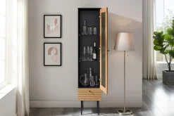 SalesFever Vitrine »Torsby Exquisite Vitrine für Stilbewusste« Eiche Echtholzfurnier
