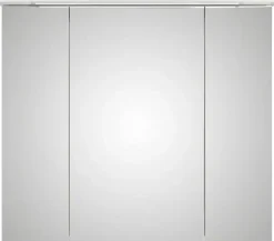 Saphir Badezimmerspiegelschrank »Serie 4010 Badezimmer-Spiegelschrank inkl. LED-Beleuchtung im Kranz« Badschrank 82 cm breit, 3 Türen, 6 Glas-Einlegeböden, inkl Türdämpfer