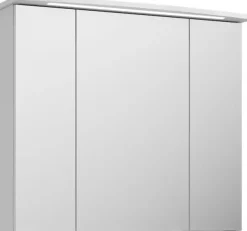 Saphir Badezimmerspiegelschrank »Serie 4010 Badezimmer-Spiegelschrank inkl. LED-Beleuchtung im Kranz« Badschrank 82 cm breit, 3 Türen, 6 Glas-Einlegeböden, inkl Türdämpfer