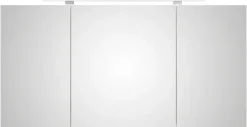 Saphir Badezimmerspiegelschrank »Serie 4010 Badezimmer-Spiegelschrank inkl. LED-Aufsatzleuchte« Badschrank 140 cm breit, 3 Türen, 6 Glas-Einlegeböden, inkl Türdämpfer