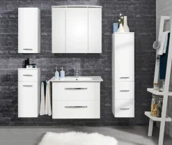 Saphir Badezimmerspiegelschrank »Spiegelschrank Serie 3006 inkl. LED-Aufsatzbeleuchtung, 3 Türen« Badschrank 80 cm breit, inkl. Steckdose und Türdämpfer