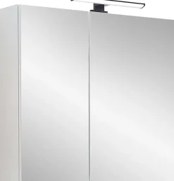 Saphir Badezimmerspiegelschrank »Quickset 500, 2 Türen, 67cm breit, LED-Aufsatzleuchte« inkl. Schalter und Steckdose