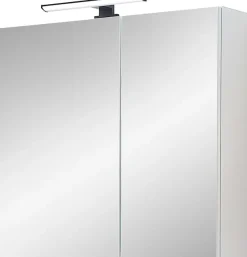 Saphir Badezimmerspiegelschrank »Quickset 500, 2 Türen, 67cm breit, LED-Aufsatzleuchte« inkl. Schalter und Steckdose