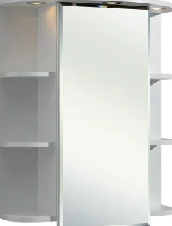 Saphir Badezimmerspiegelschrank »Quickset 335 Badschrank, 1 Spiegeltüren, 1 Einlegeböden, 60 cm breit« inkl. LED-Beleuchtung,Schalter-/Steckdosenkombination
