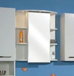 Saphir Badezimmerspiegelschrank »Quickset 335 Badschrank, 1 Spiegeltüren, 1 Einlegeböden, 60 cm breit« inkl. LED-Beleuchtung,Schalter-/Steckdosenkombination