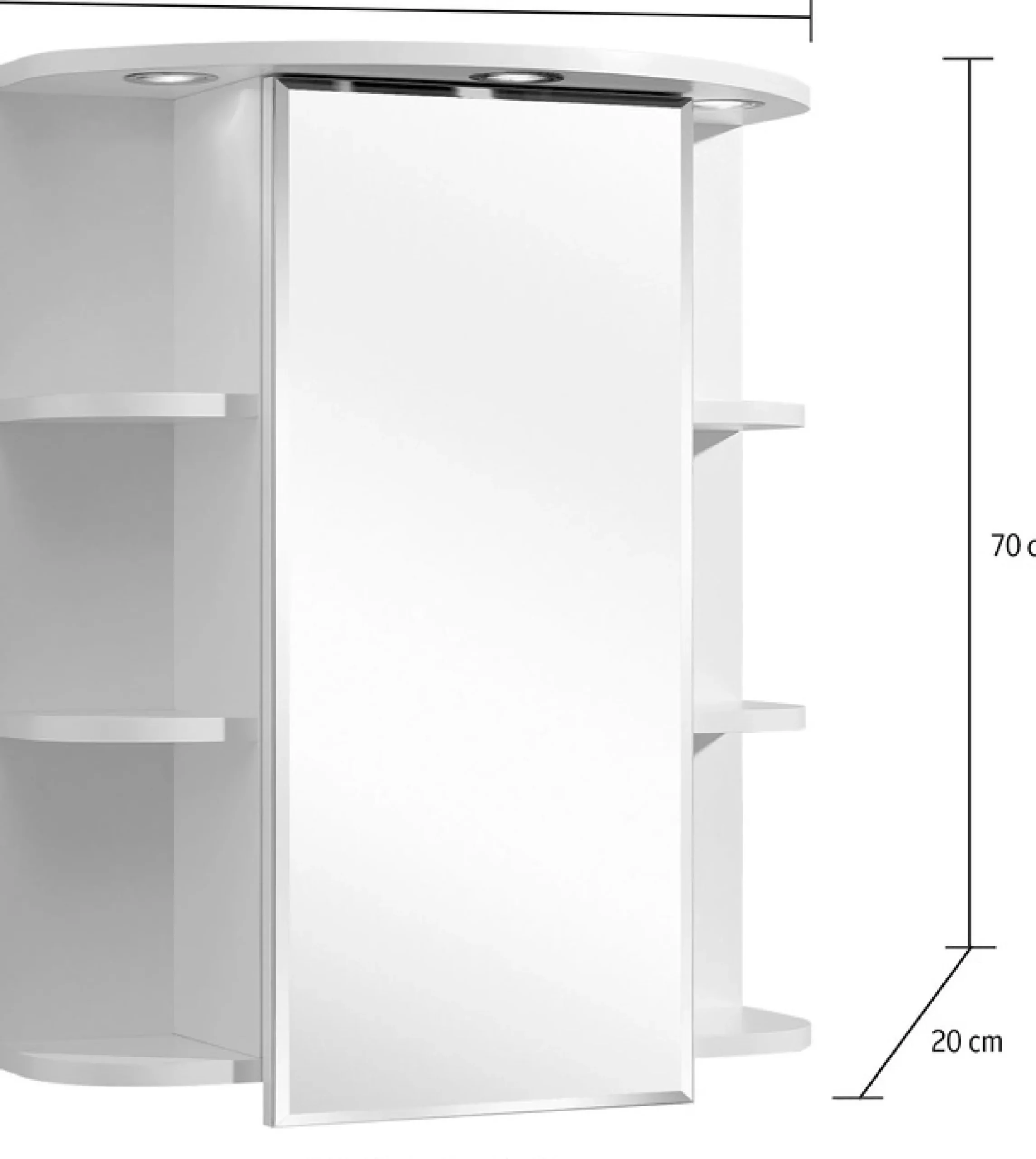 Saphir Badezimmerspiegelschrank »Quickset 335 Badschrank, 1 Spiegeltüren, 1 Einlegeböden, 60 cm breit« inkl. LED-Beleuchtung,Schalter-/Steckdosenkombination