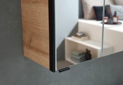 Saphir Badezimmerspiegelschrank »Quickset 395 Badschrank, 3 Spiegeltüren, 6 Einlegeböden, 75 cm breit« inkl. LED-Beleuchtung, Türdämpfer, Schalter-/Steckdosenkombination