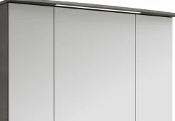 Saphir Badezimmerspiegelschrank »Serie 4010 Badezimmer-Spiegelschrank inkl. LED-Beleuchtung im Kranz« Badschrank 122 cm breit, 3 Türen, 6 Glas-Einlegeböden, inkl Türdämpfer