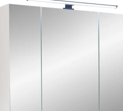 Saphir Badezimmerspiegelschrank »Quickset 500, 3 Türen, 80cm breit, LED-Aufsatzleuchte« inkl. Schalter und Steckdose