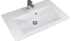 Saphir Badmöbel-Set »Badmöbel-Set Trentino 3-tlg Mineralmarmorwaschtisch LED-Spiegelschrank« 4 Stk. tlg.