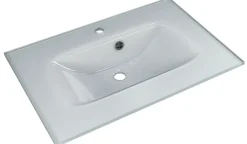 Saphir Badmöbel-Set »Badmöbel-Set Trentino 4-teilig Glas-Waschtisch mit LED-Spiegelschrank« 5 Stk. tlg.