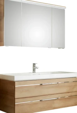 Saphir Badmöbel-Set »Balto Sprint 2-teilig, Mineralmarmor-Waschtisch mit LED-Spiegelschrank« 2 Stk. tlg.