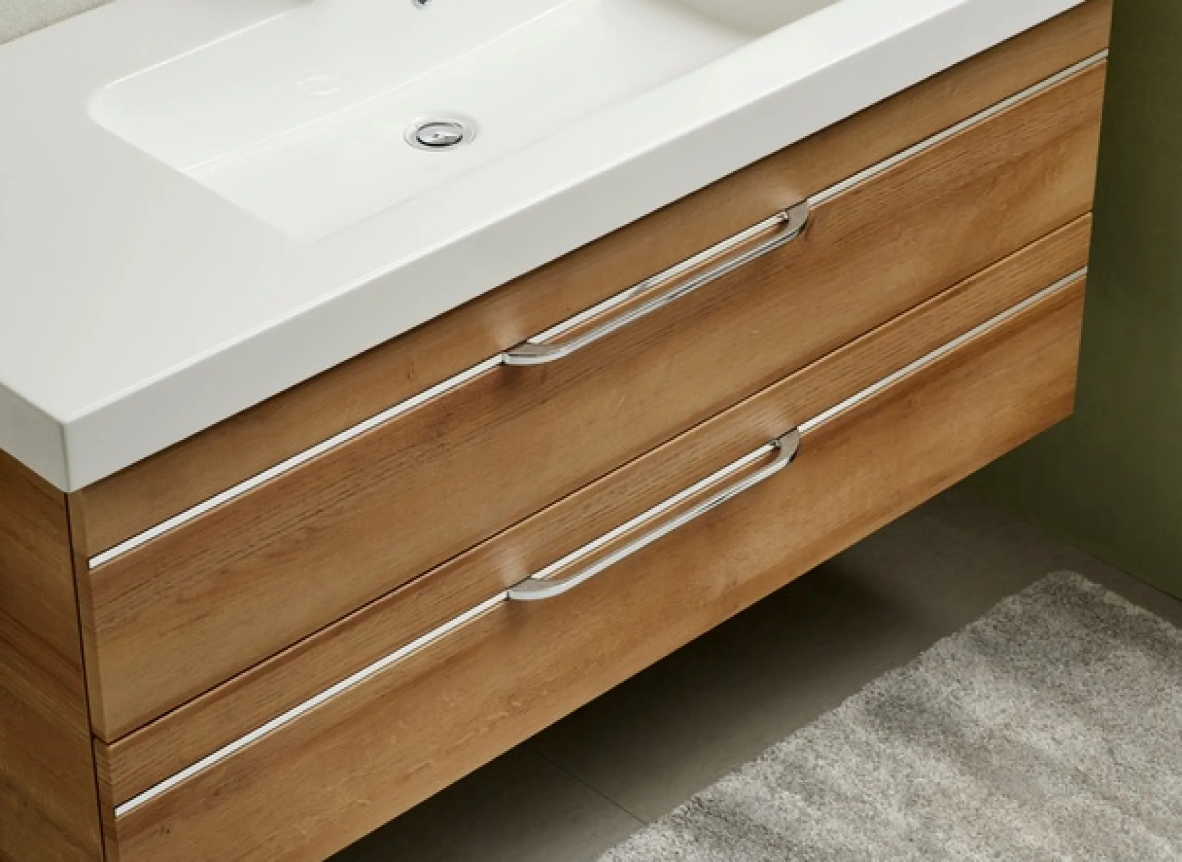 Saphir Badmöbel-Set »Balto Sprint 2-teilig, Mineralmarmor-Waschtisch mit LED-Spiegelschrank« 2 Stk. tlg.