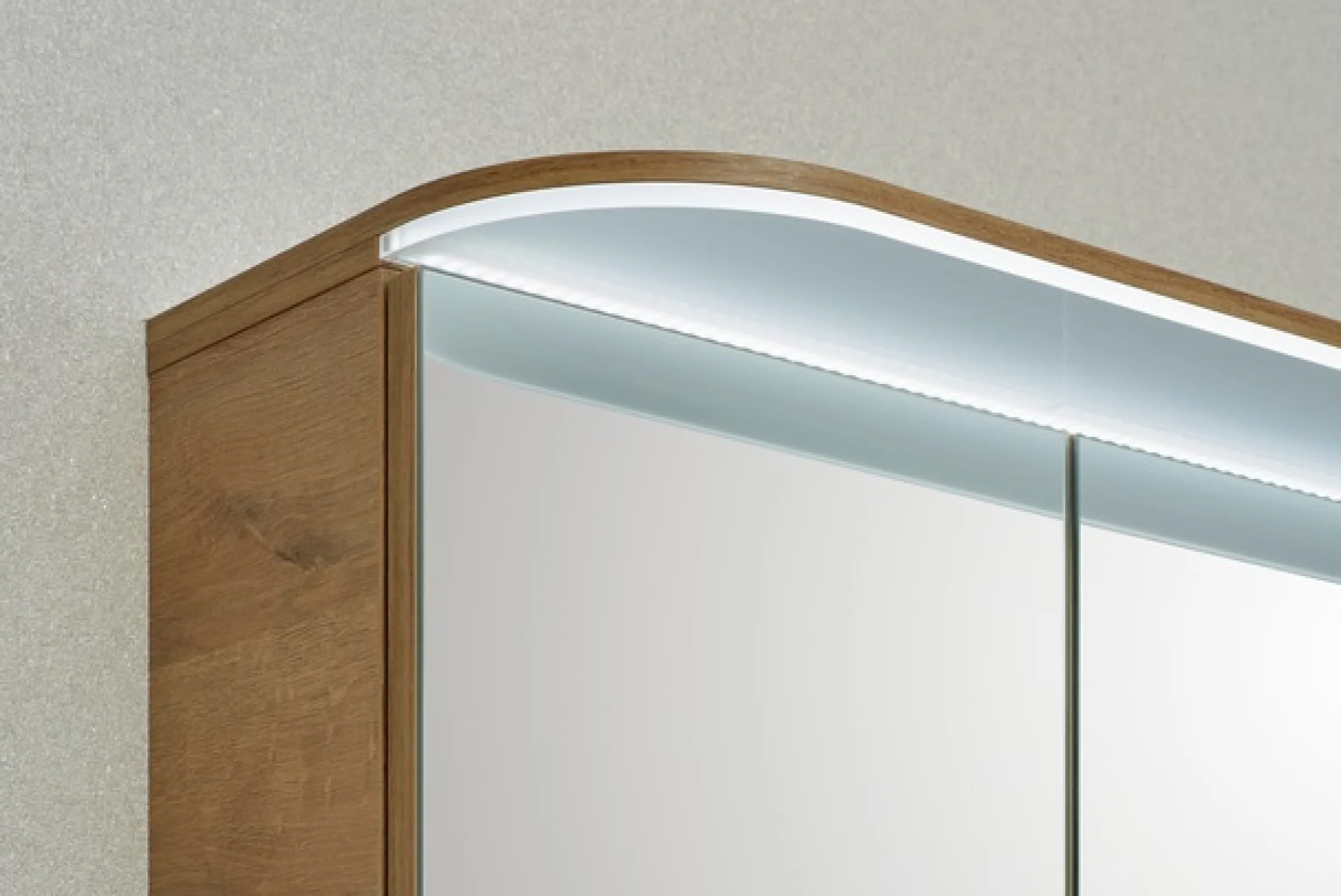 Saphir Badmöbel-Set »Balto Sprint 2-teilig, Mineralmarmor-Waschtisch mit LED-Spiegelschrank« 2 Stk. tlg.