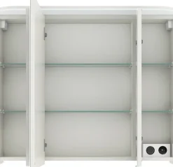 Saphir Badmöbel-Set »Balto Sprint 3-teilig, Mineralmarmor-Waschtisch mit LED-Spiegelschrank« 4 Stk. tlg.