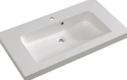 Saphir Badmöbel-Set »Balto Sprint 2-teilig, Mineralmarmor-Waschtisch mit LED-Spiegelschrank« 2 Stk. tlg.