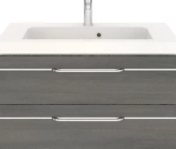 Saphir Badmöbel-Set »Balto Sprint 2-teilig, Mineralmarmor-Waschtisch mit LED-Spiegelschrank« 2 Stk. tlg.