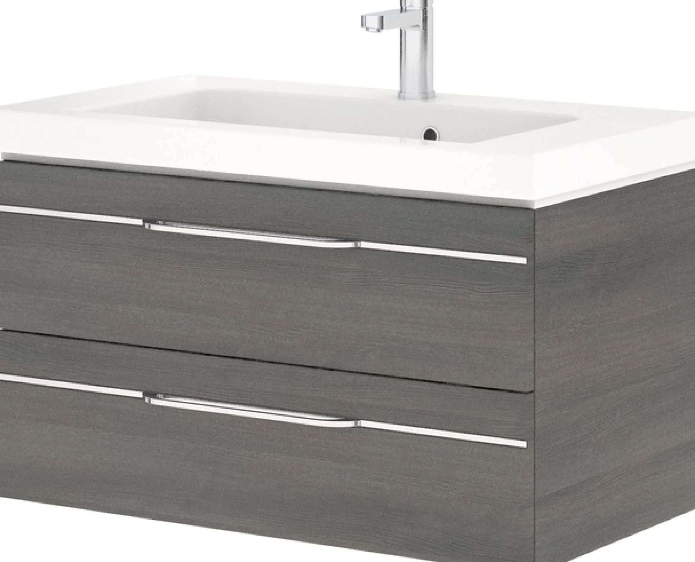 Saphir Badmöbel-Set »Balto Sprint 2-teilig, Mineralmarmor-Waschtisch mit LED-Spiegelschrank« 2 Stk. tlg.