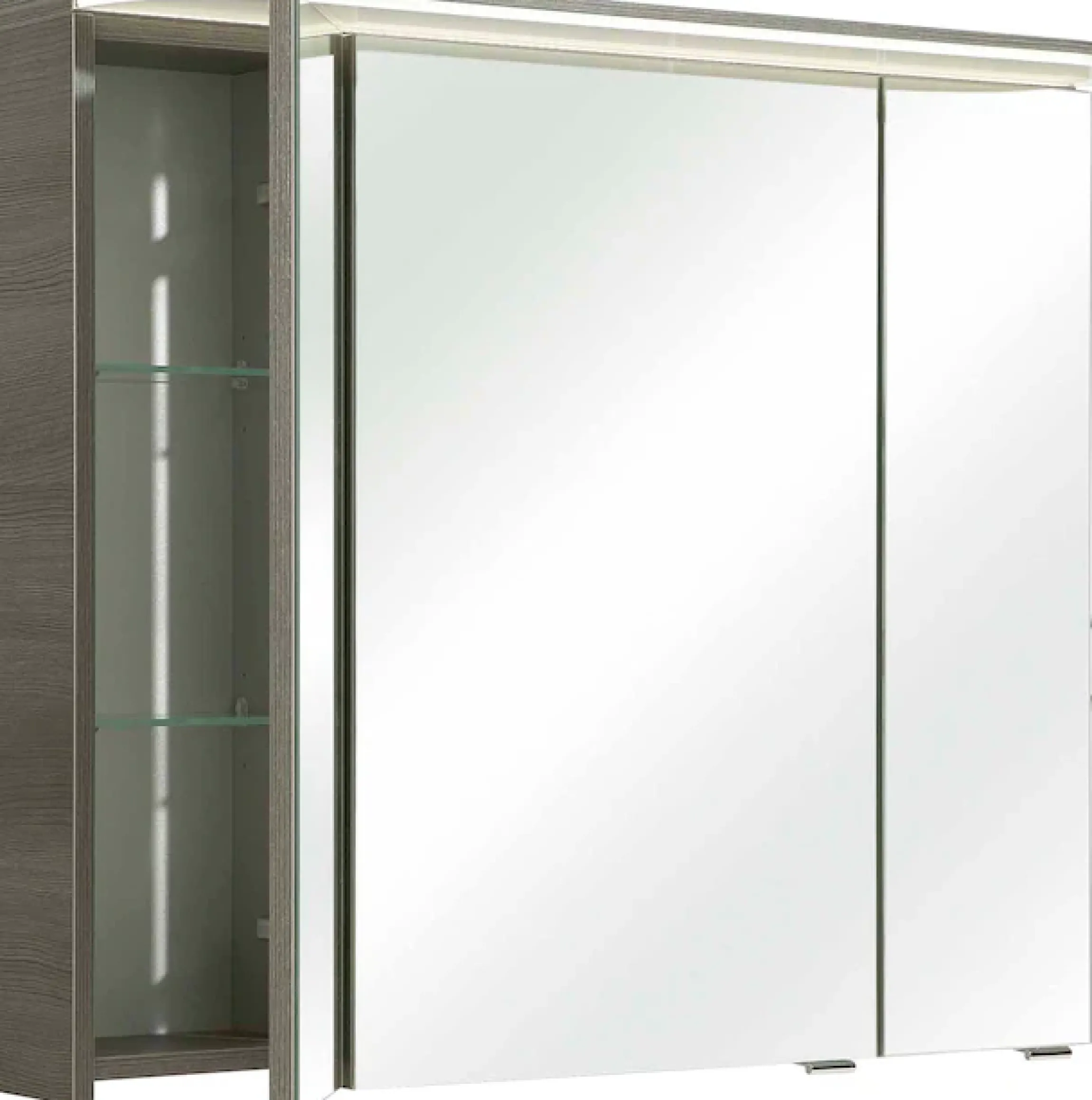 Saphir Badmöbel-Set »Balto Sprint 2-teilig, Mineralmarmor-Waschtisch mit LED-Spiegelschrank« 2 Stk. tlg.