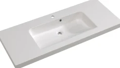Saphir Badmöbel-Set »Balto Sprint 3-teilig, Mineralmarmor-Waschtisch mit LED-Spiegelschrank« 4 Stk. tlg.