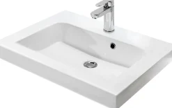 Saphir Badmöbel-Set »Balto Sprint 3-teilig, Mineralmarmor-Waschtisch mit LED-Spiegelschrank« 4 Stk. tlg.