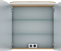Saphir Badmöbel-Set »Balto Sprint 3-teilig, Mineralmarmor-Waschtisch mit LED-Spiegelschrank« 4 Stk. tlg.