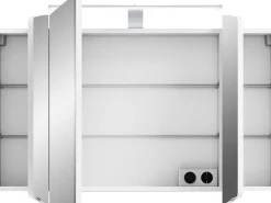 Saphir Badmöbel-Set »Cassca Sprint 3-teilig Mineralmarmor-Waschtisch mit LED-Spiegelschrank« 4 Stk. tlg.