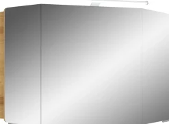 Saphir Badmöbel-Set »Cassca Sprint 3-teilig Mineralmarmor-Waschtisch mit LED-Spiegelschrank« 4 Stk. tlg.