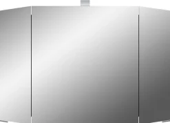 Saphir Badmöbel-Set »Cassca Sprint 3-teilig Mineralmarmor-Waschtisch mit LED-Spiegelschrank« 4 Stk. tlg.